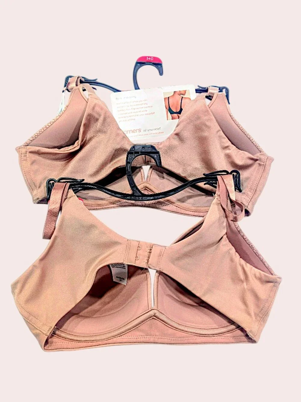 Warner's Size 34C Blissful Benefits Back Smoothing with Lift Tan T-Shirt Bra 2X